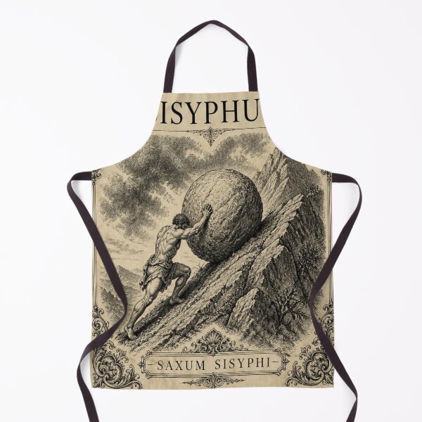 Item preview, Sisyphus Ivory Vintage Greek Mythology Art designed and sold by SunnyDesign82.