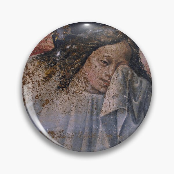 Item preview, Weeping angel with golden wings in Renaissance fresco designed and sold by TerryKerrImages.