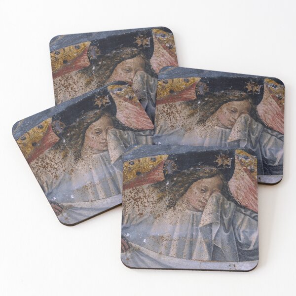 Item preview, Weeping angel with golden wings in Renaissance fresco designed and sold by TerryKerrImages.