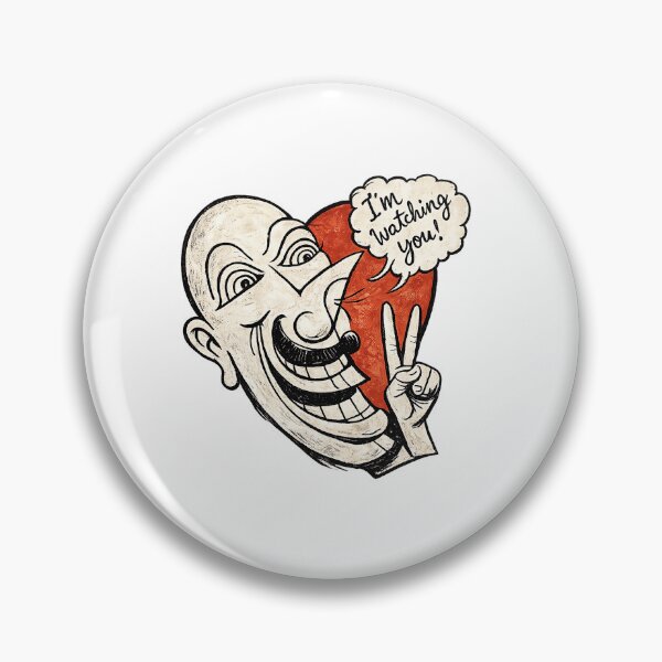 Item preview, I'm Watching You | Quirky Hand-Drawn Character Illustration |Creepy Cute Face Illustration  designed and sold by KARTICK DUTTA.