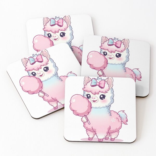 Item preview, Kawaii Cotton Candy Alpaca | Cute Chibi Alpaca Sticker designed and sold by Stylestickers55.