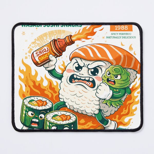Item preview, Wasabi Sushi Snacks - Eat Quick and Feel the Heat designed and sold by Matinez Pink.