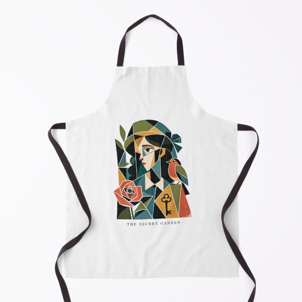 Item preview, The Secret Garden Cubist Geometric Abstract Stained Glass Portrait designed and sold by Fenay Designs.