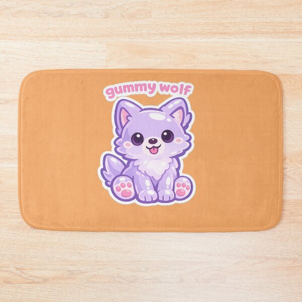 Item preview, Gummy Wolf Purple Kawaii Chibi Candy Glossy Vector Art designed and sold by AbderraimArt.