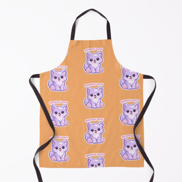 Item preview, Gummy Wolf Purple Kawaii Chibi Candy Glossy Vector Art designed and sold by AbderraimArt.