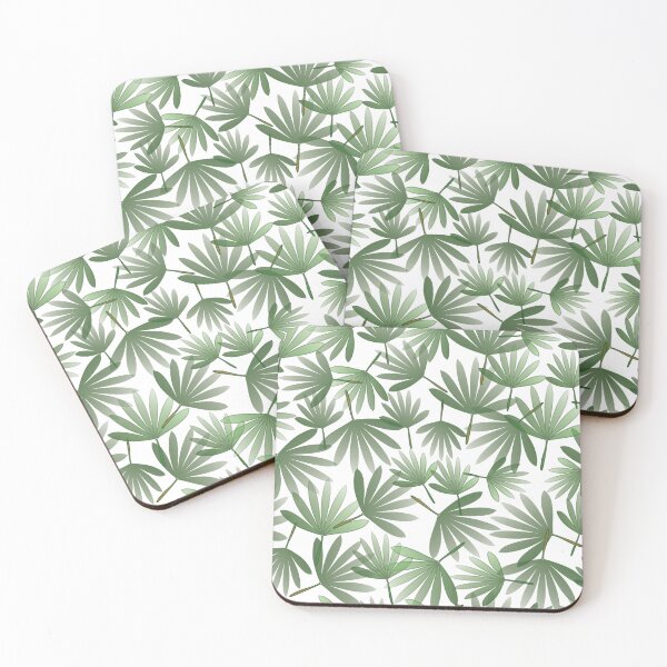 Item preview, Green leaves seamless pattern inspired by tropical and botanical foliage designed and sold by Line-Aura.