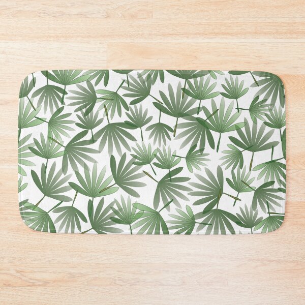 Item preview, Green leaves seamless pattern inspired by tropical and botanical foliage designed and sold by Line-Aura.