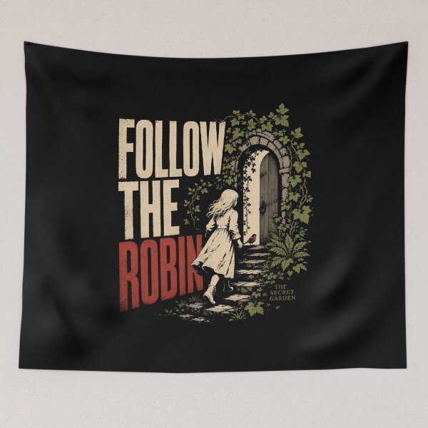 Item preview, Follow The Robin The Secret Garden Girl Climbing Steps Archway designed and sold by Fenay Designs.