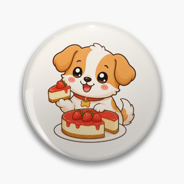 Item preview, Cute Puppy Strawberry Cheesecake Dessert Baking Art designed and sold by Seculinator.
