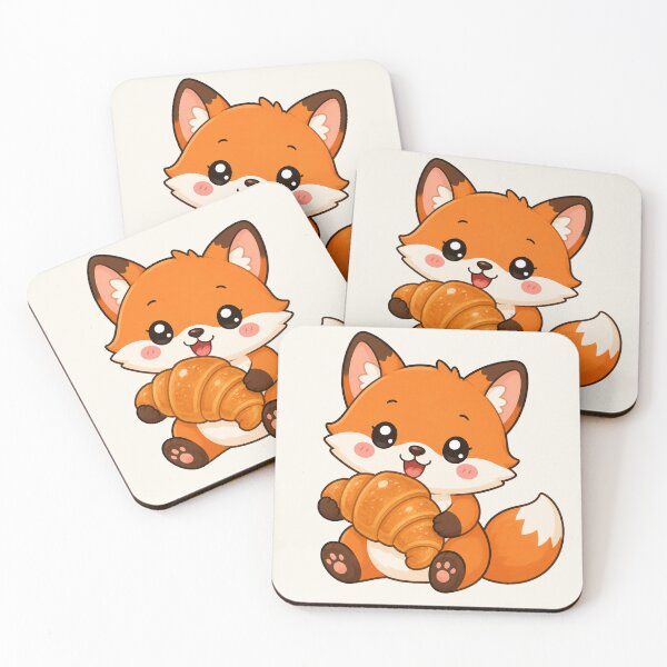 Artikelvorschau, Cute Fox Croissant French Bakery Pastry Art entworfen und verkauft von Seculinator.