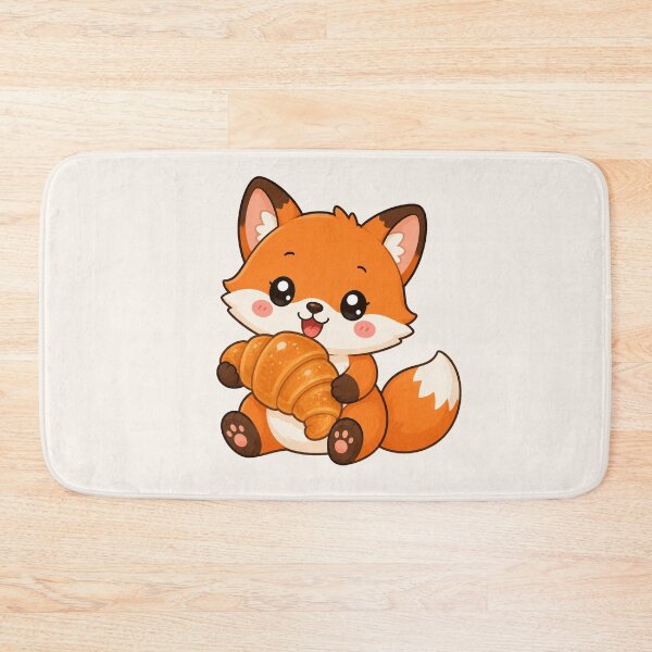 Item preview, Cute Fox Croissant French Bakery Pastry Art designed and sold by Seculinator.