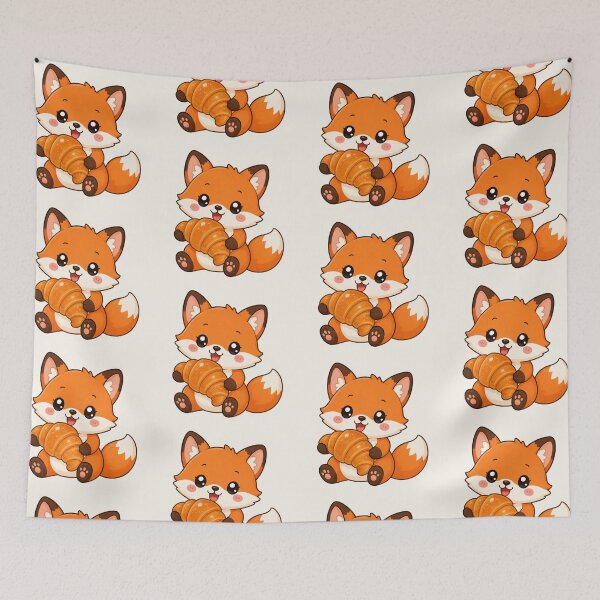 Item preview, Cute Fox Croissant French Bakery Pastry Art designed and sold by Seculinator.