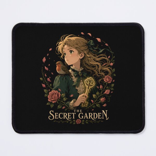 Item preview, The Secret Garden Mary Lennox Anime Portrait Glowing Golden Key designed and sold by Fenay Designs.
