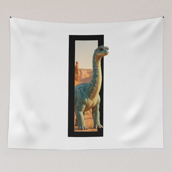 Item preview, Cool Brontosaurus in Sunglasses | Letter I Dinosaur Art designed and sold by mackyartsstudio.
