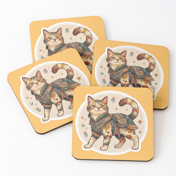 Item preview, Cute Traditional Patterned Cat Sticker designed and sold by Iampoji.