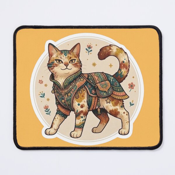 Item preview, Cute Traditional Patterned Cat Sticker designed and sold by Iampoji.