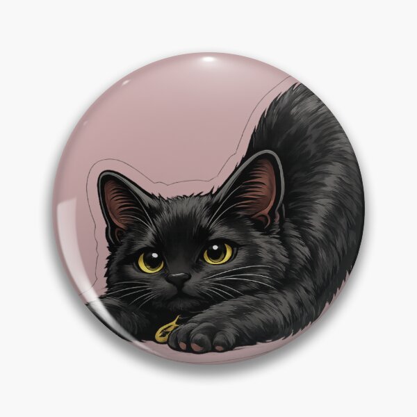 Item preview, Stretching Black Cat Sticker | Cute Black Cat Stretch Pose | Cat Lover Gift designed and sold by Skedart.