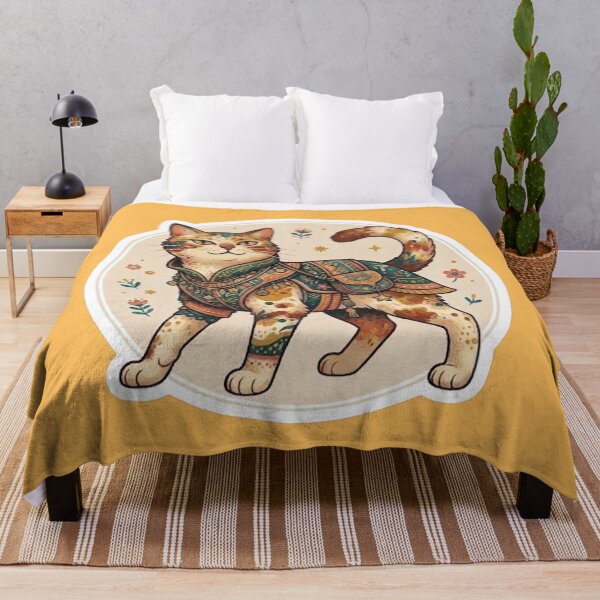 Item preview, Cute Traditional Patterned Cat Sticker designed and sold by Iampoji.