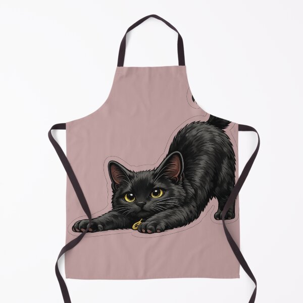 Item preview, Stretching Black Cat Sticker | Cute Black Cat Stretch Pose | Cat Lover Gift designed and sold by Skedart.