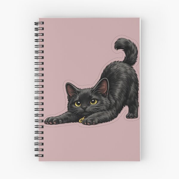 Item preview, Stretching Black Cat Sticker | Cute Black Cat Stretch Pose | Cat Lover Gift designed and sold by Skedart.