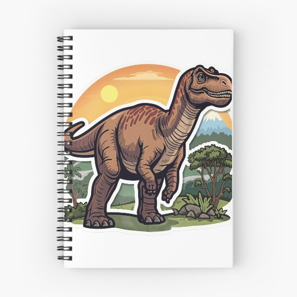 Item preview, Majestic Argentinosaurus Prehistoric Landscape Sticker designed and sold by Artisan Finds Online.