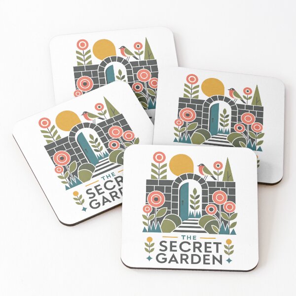 Item preview, The Secret Garden Mid Century Modern Geometric Arched Door Landscape designed and sold by Fenay Designs.