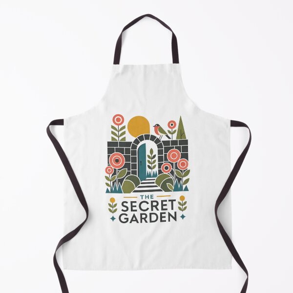 Item preview, The Secret Garden Mid Century Modern Geometric Arched Door Landscape designed and sold by Fenay Designs.
