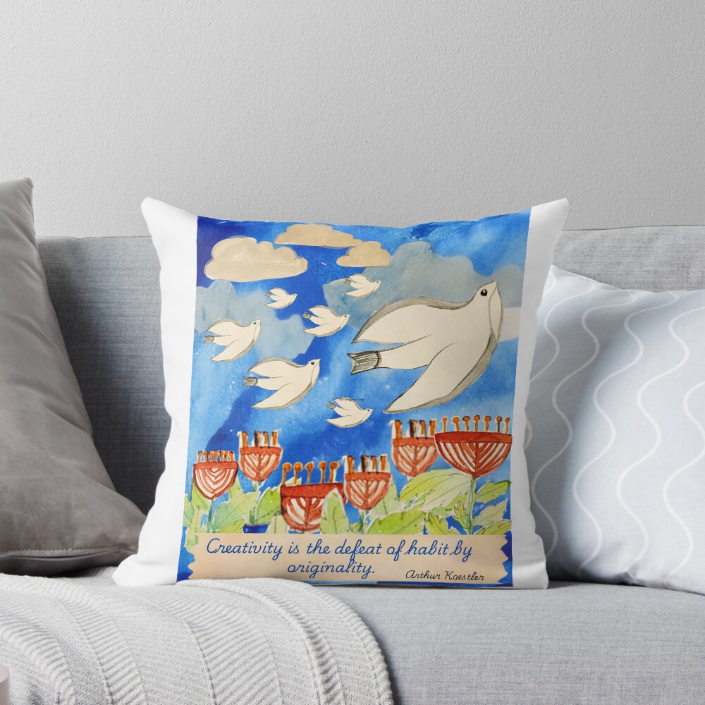 Item preview, Throw Pillow designed and sold by ROUSTABOUTART.