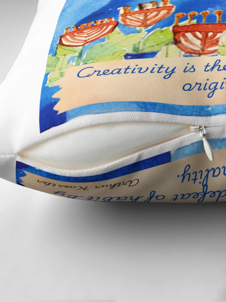 Thumbnail 2 of 4, Pillow, Creativity designed and sold by ROUSTABOUTART.