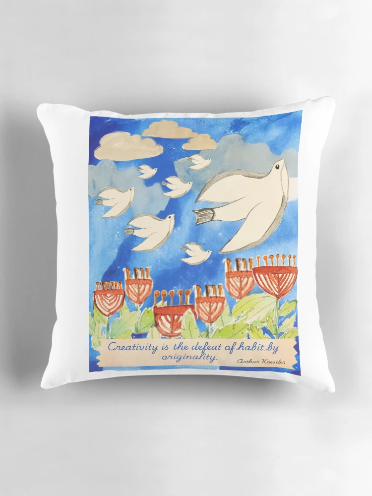 Thumbnail 3 of 4, Pillow, Creativity designed and sold by ROUSTABOUTART.