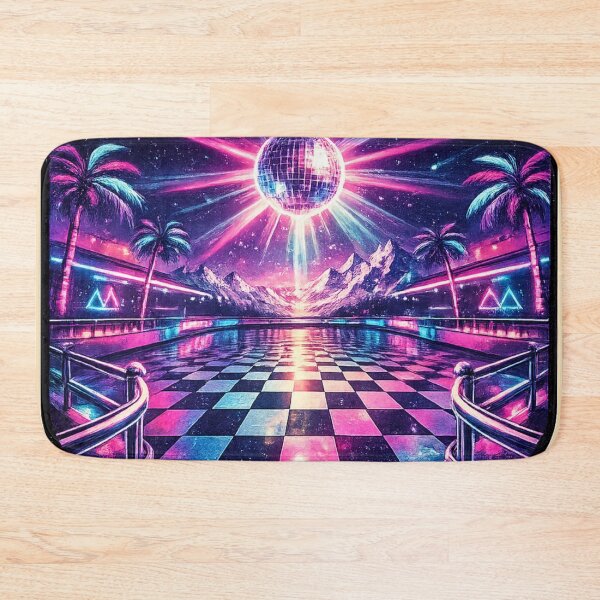 Item preview, Neon Vaporwave Disco Ball Synthwave - Retro 80s Badge  designed and sold by irfanshikh.