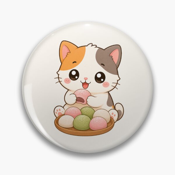 Item preview, Cute Calico Cat Mochi Japanese Sweet Dessert Art designed and sold by Seculinator.
