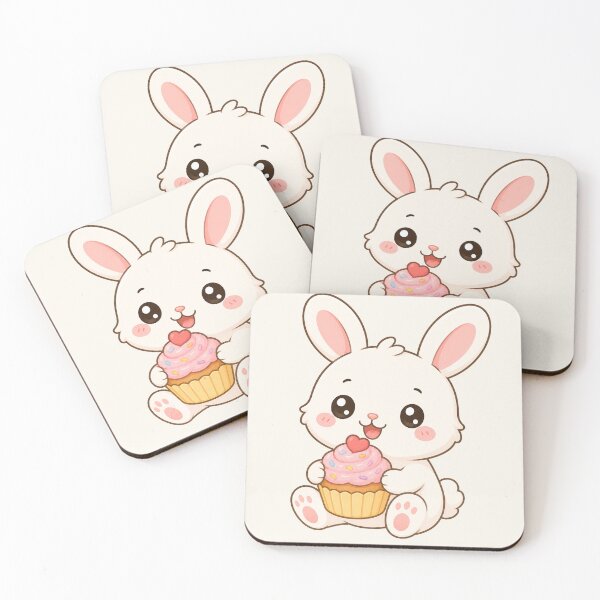 Item preview, Cute Bunny Pink Cupcake Sweet Dessert Baking designed and sold by Seculinator.