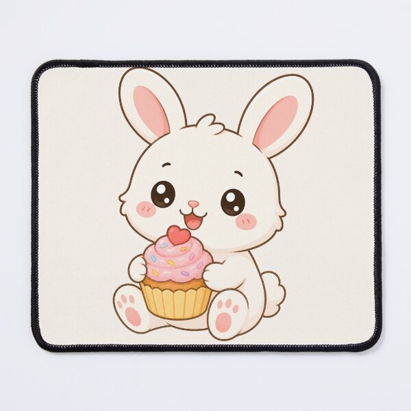 Item preview, Cute Bunny Pink Cupcake Sweet Dessert Baking designed and sold by Seculinator.