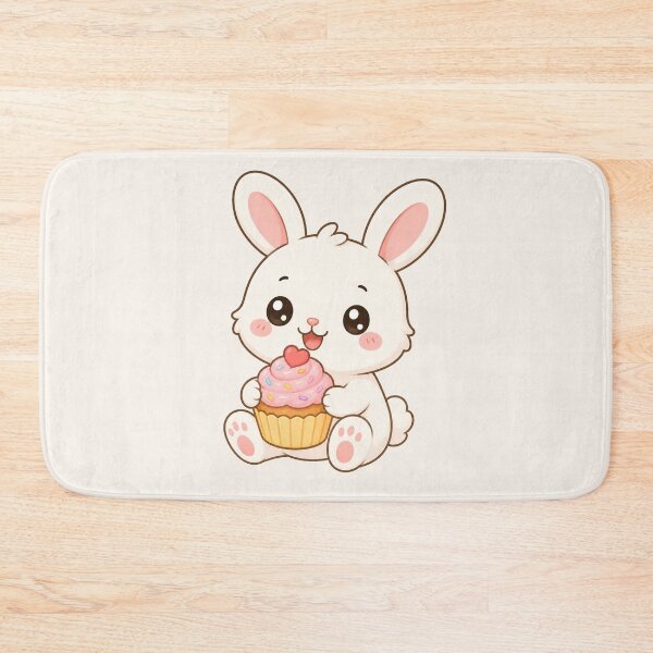 Item preview, Cute Bunny Pink Cupcake Sweet Dessert Baking designed and sold by Seculinator.