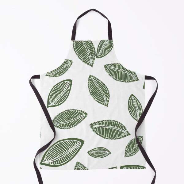Item preview, Green leaves seamless pattern inspired by tropical and botanical foliage designed and sold by Line-Aura.