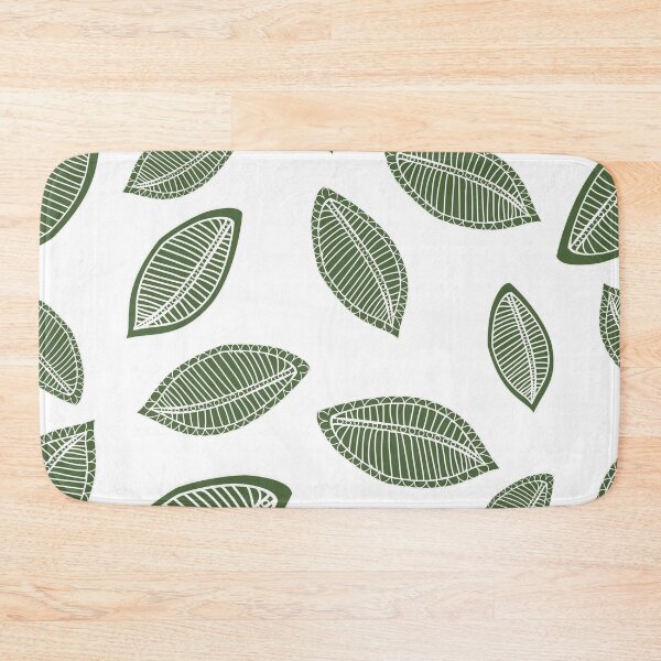 Item preview, Green leaves seamless pattern inspired by tropical and botanical foliage designed and sold by Line-Aura.