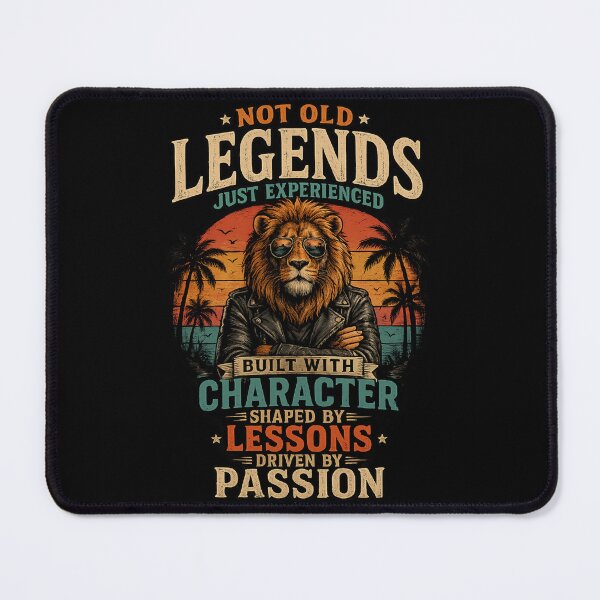 Item preview, Not Old Just Experienced Lion Vintage Retro Design – Built with Character, Shaped by Lessons, Driven by Passion designed and sold by NAJURE.
