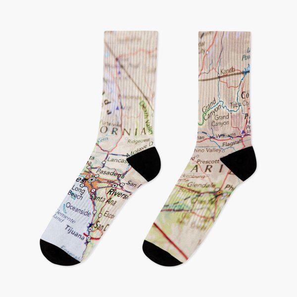 Item preview, California and Arizona US Highways Roadmap designed and sold by WanderingLife.