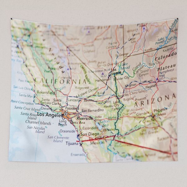 Item preview, California and Arizona US Highways Roadmap designed and sold by WanderingLife.