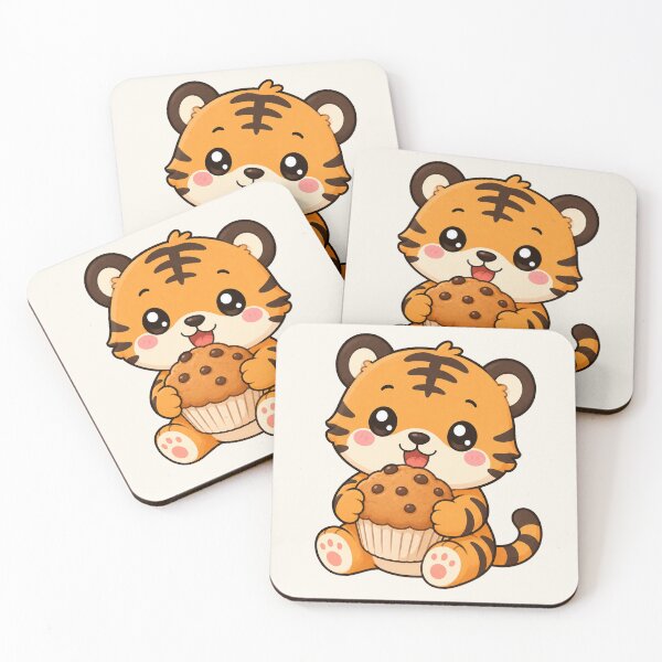 Item preview, Cute Tiger Chocolate Muffin Sweet Dessert Baking designed and sold by Seculinator.