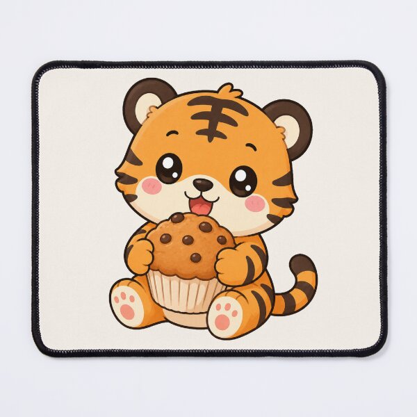Item preview, Cute Tiger Chocolate Muffin Sweet Dessert Baking designed and sold by Seculinator.