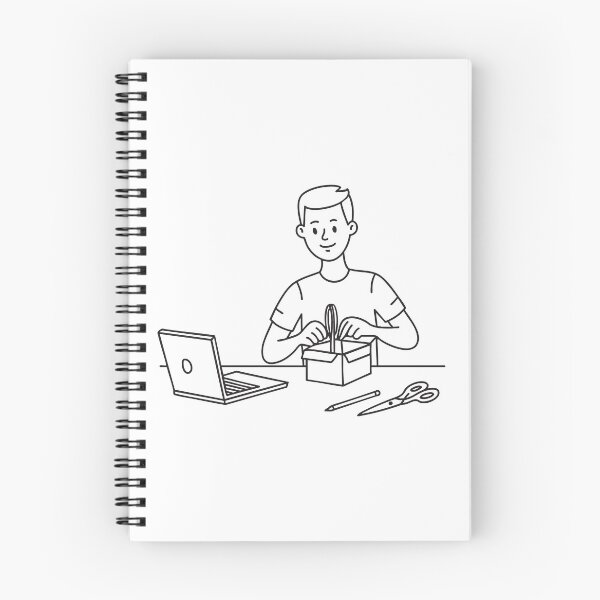 Item preview, Person Unboxing Package Near Laptop designed and sold by rasagamastore.