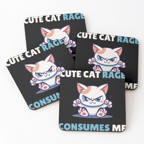Item preview, Cute Cat Rage Consumes Me Funny Shirt - Angry Cat Meme T-Shirt - Sarcastic Kitten Humor Gift designed and sold by VectorForge.