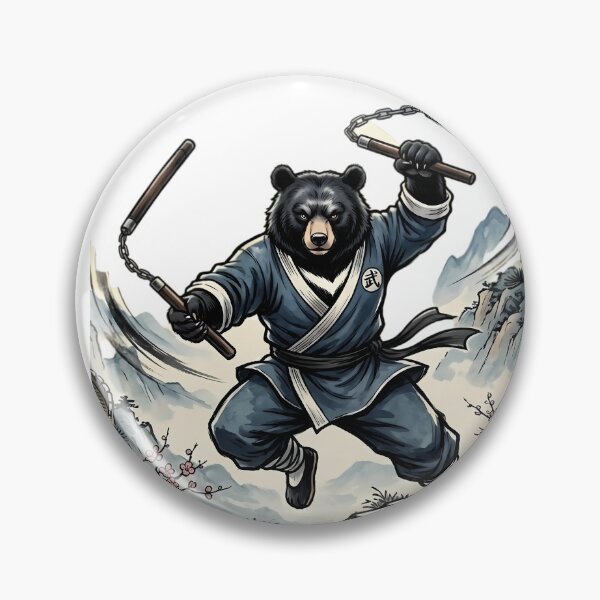 Item preview, The Nunchaku Master / Iron Bear Monks designed and sold by NewVibeStudio.