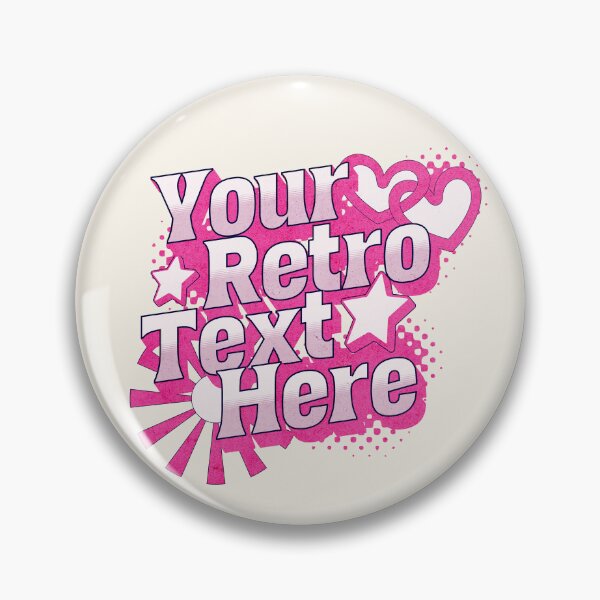 Item preview, Your Retro Text Here Pink Hearts & Stars Retro Style Design designed and sold by RealLifeMerchies.