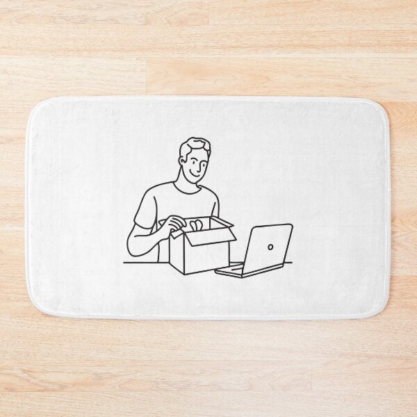 Item preview, Copy of Person Unboxing Package Near Laptop designed and sold by rasagamastore.