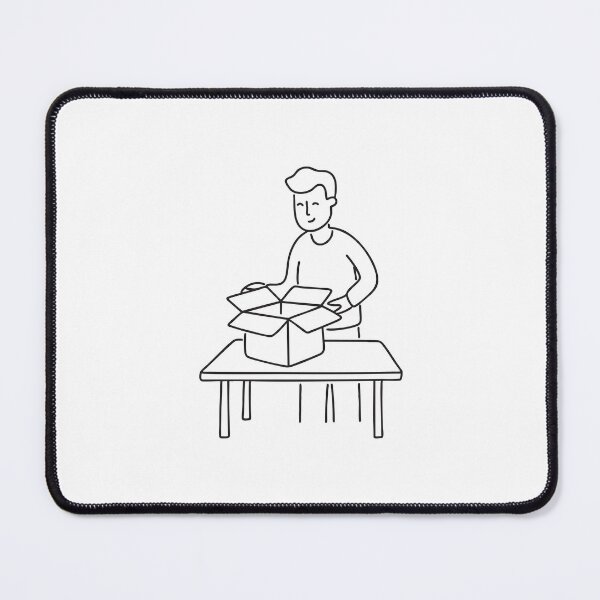 Item preview, Person Unboxing Package on Wooden Table designed and sold by rasagamastore.