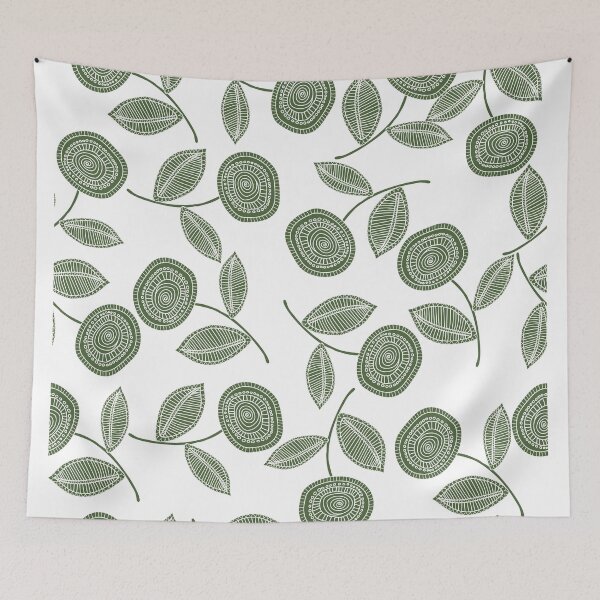 Item preview, Vintage botanical engraving seamless pattern designed and sold by Line-Aura.