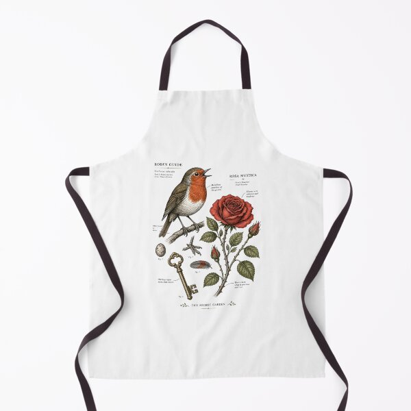 Item preview, The Secret Garden Vintage Botanical Study Robin Guide Rosa Mystica designed and sold by Fenay Designs.